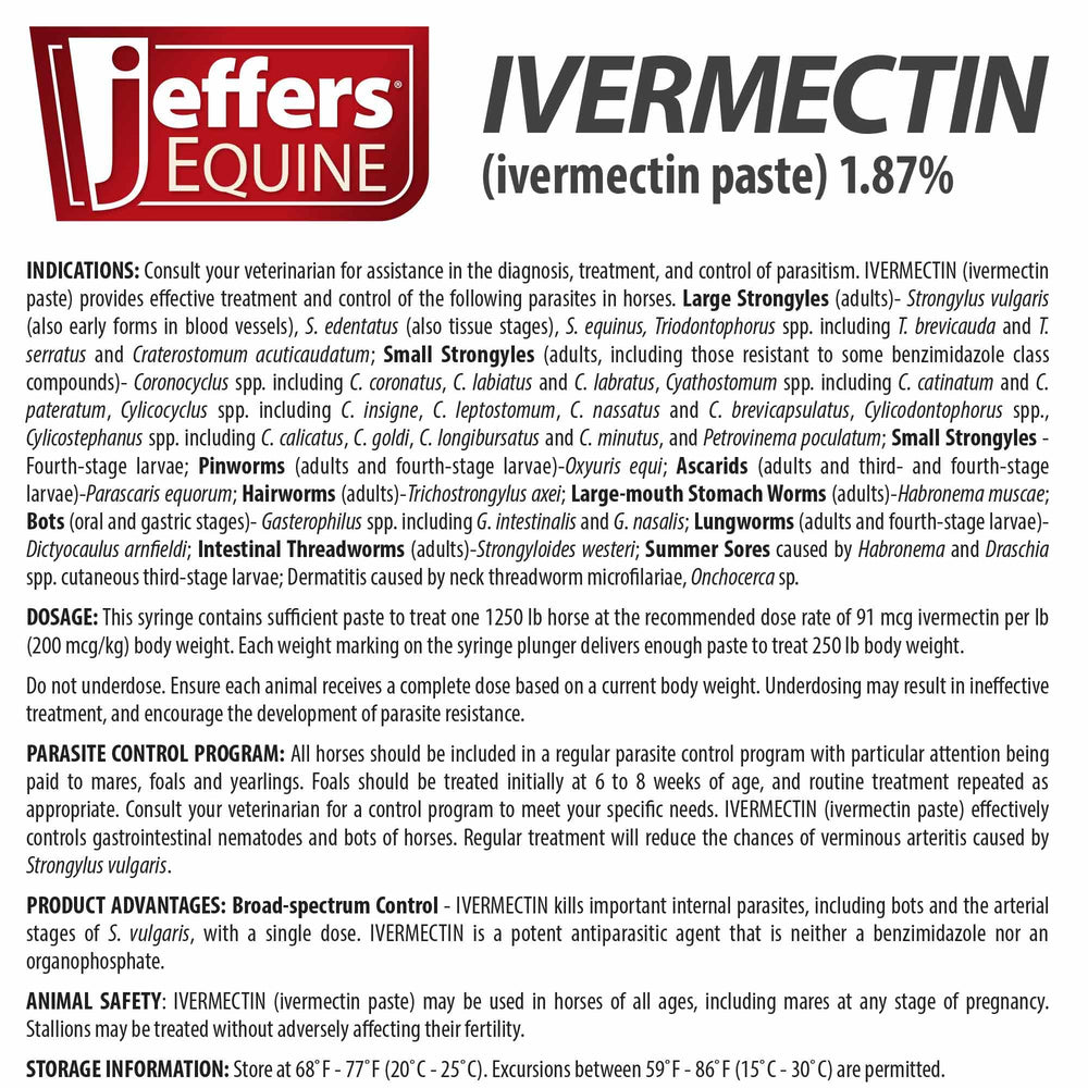 Jeffers gel in barn setting supporting on-site parasite management