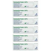 Jeffers Ivermectin Paste 1.87% bottle for broad parasite protection in horses.