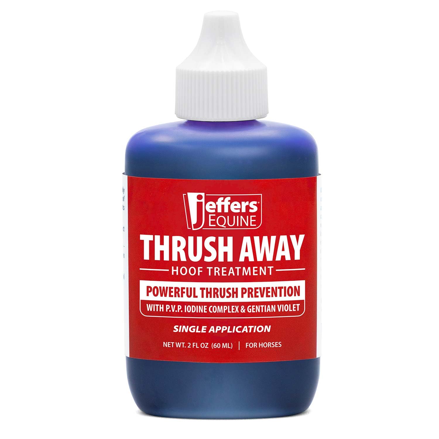 Stable grooming scene with Jeffers Thrush Away being used
