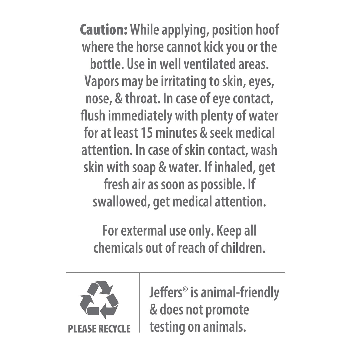 Product used in wet or dry conditions to maintain hoof care