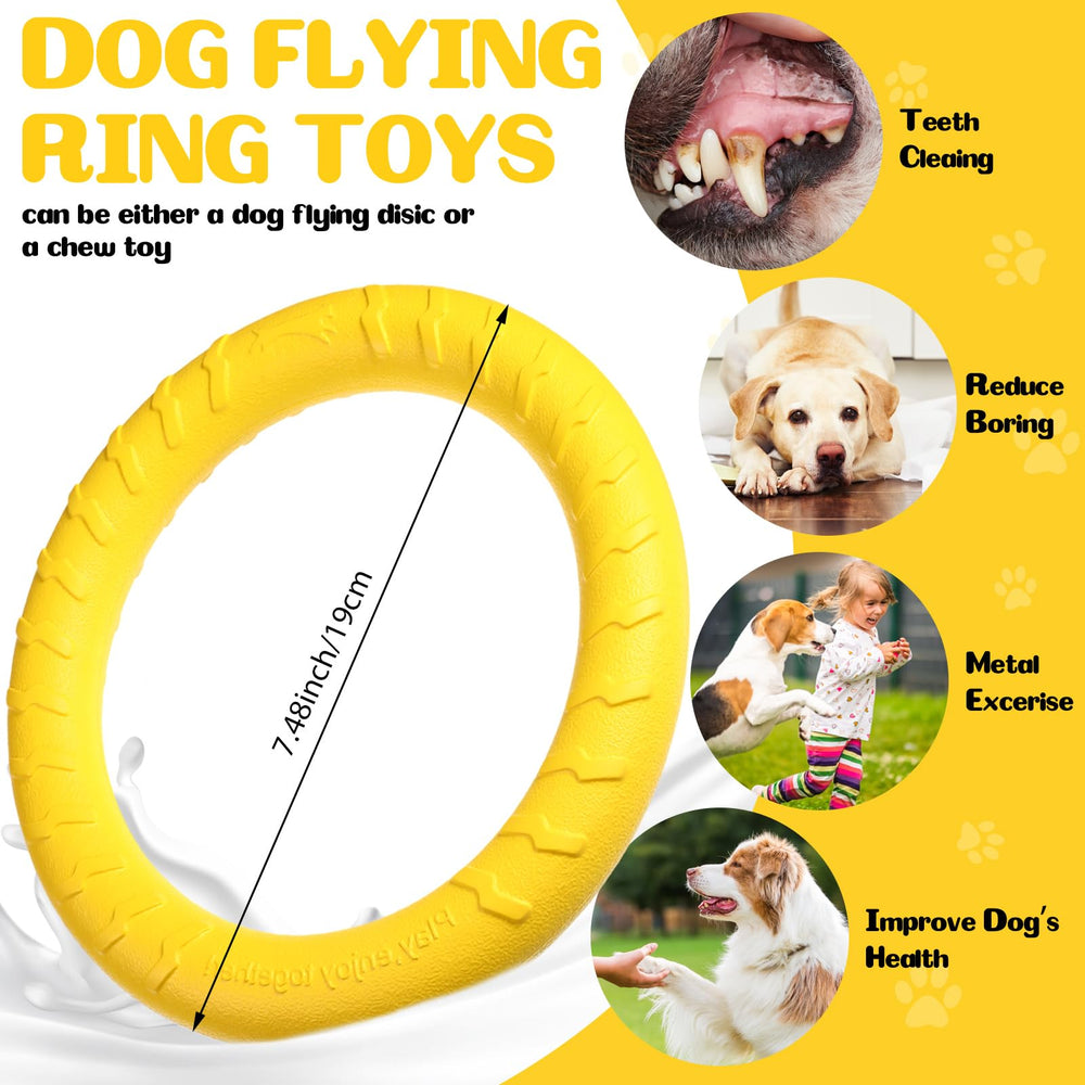 Jenaai durable EVA dog ring toy withstands aggressive chewing with safe design.