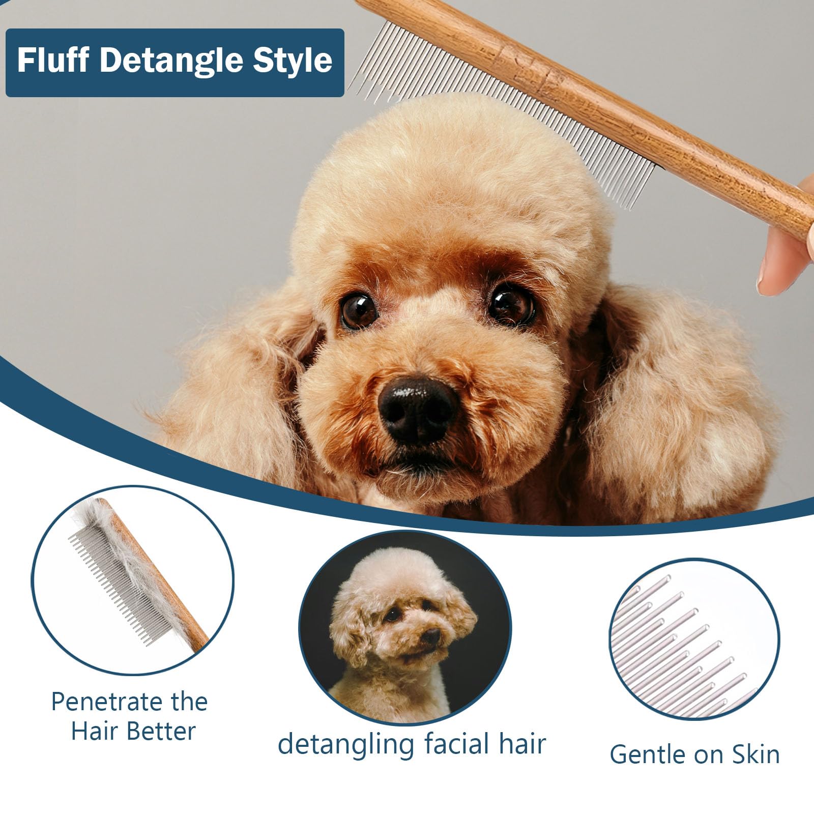 JENFOSLAN 45-degree pins glide smoothly for comfortable grooming