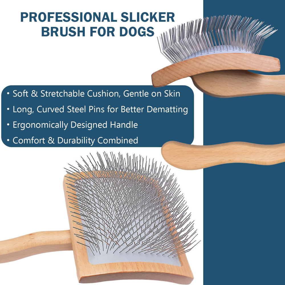 JENFOSLAN comb with long and short teeth for detangling and mats