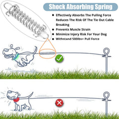 Jenico 15 ft dog tie-out offers versatile yard or camping setups with easy handling.