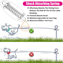 Jenico dog tie out cable demonstrates 22KN tensile strength for durable containment