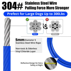 Jenico 30ft dog tie out cable ideal for yards and camping