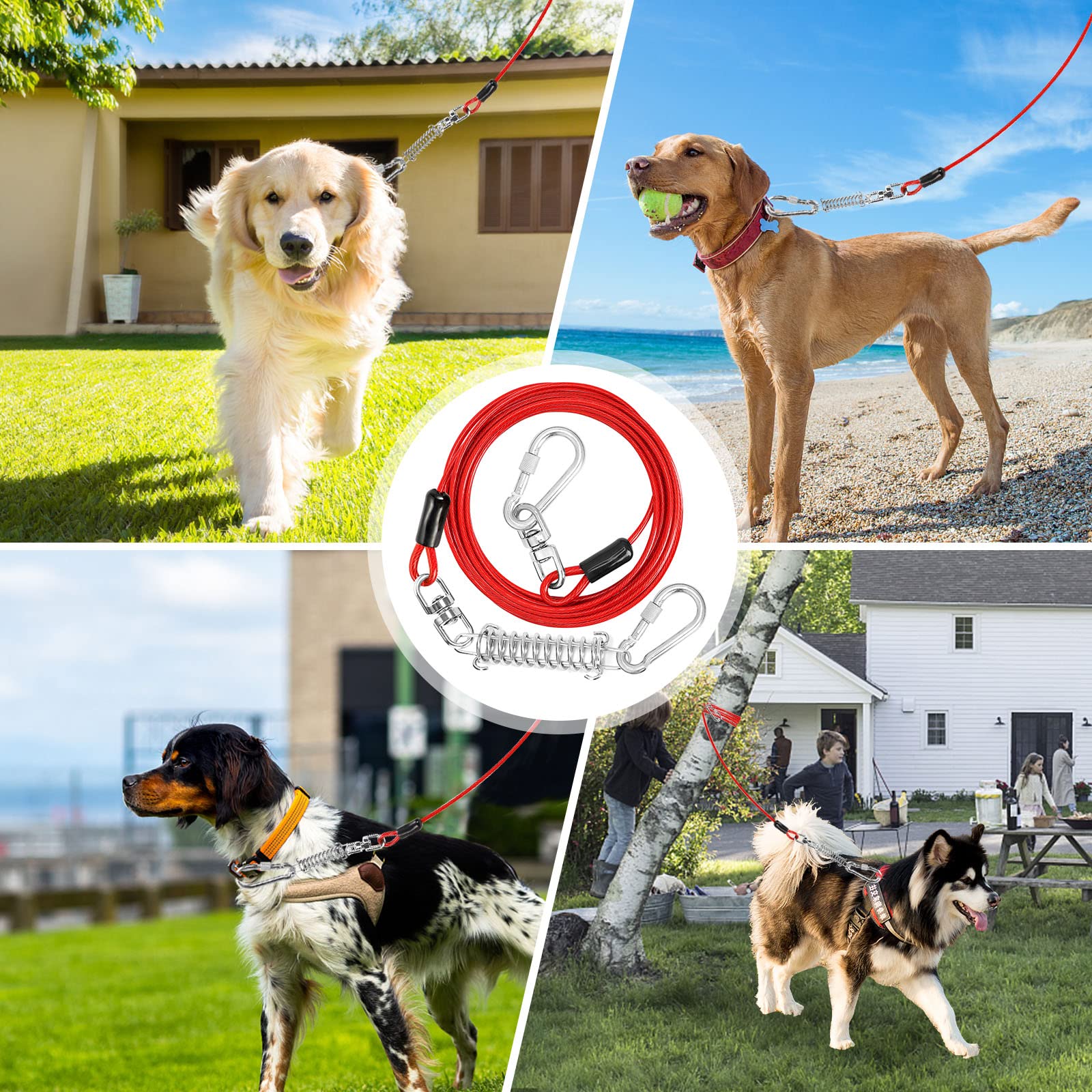 Jenico 50-foot tie-out keeps pets secure with outdoor freedom.