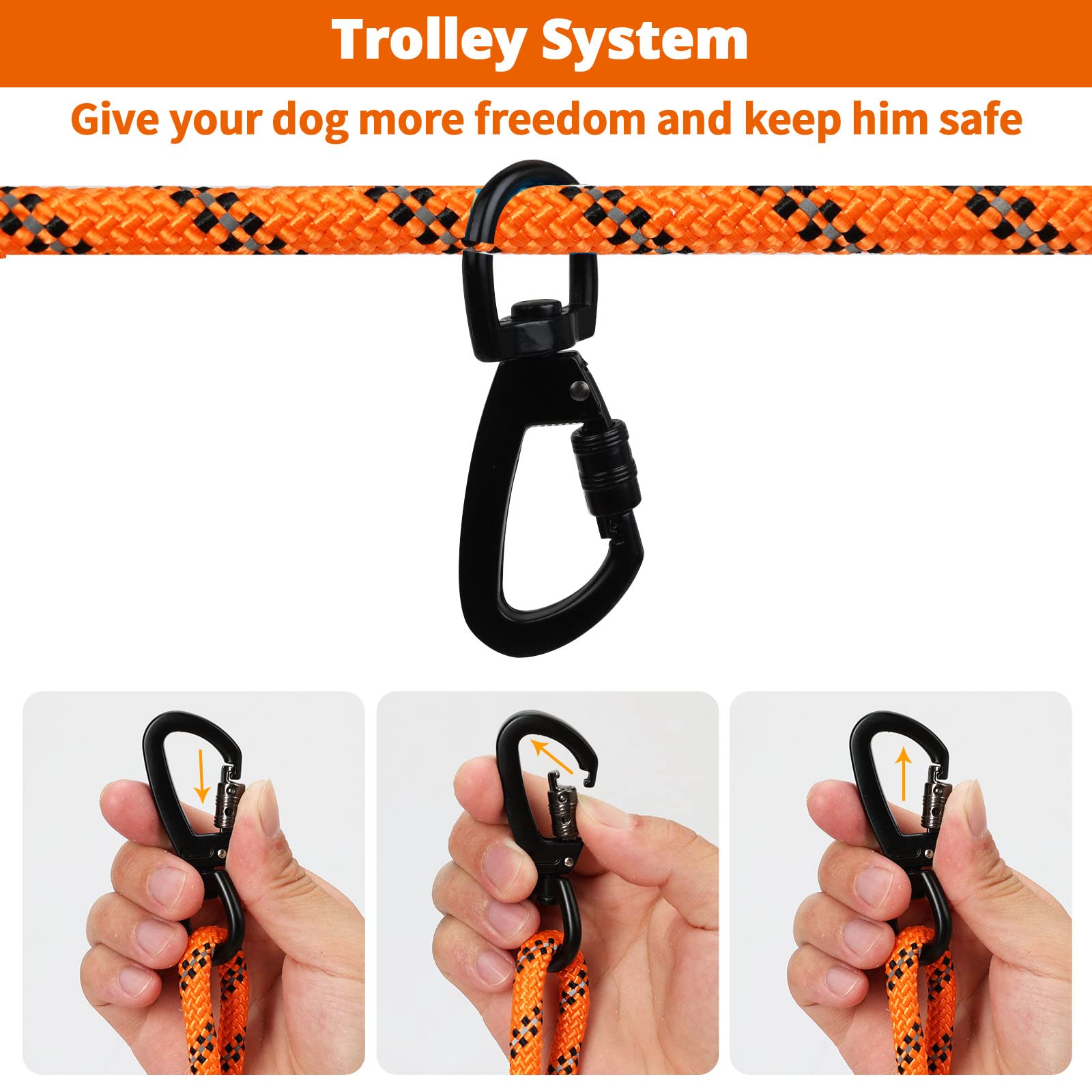 Jenico dog tie-out cable 70ft enabling long yard exploration safely