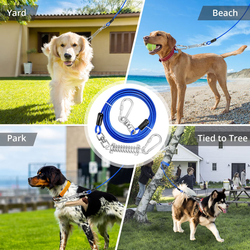 Jenico 70ft dog wire leash ideal for large yards and outdoors