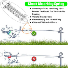 Jenico dog tie out cable demonstrates 43 kN tensile strength for durability