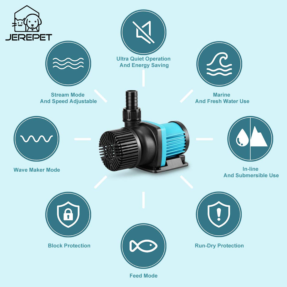 JEREPET controller panel with adjustable speeds and feeding mode
