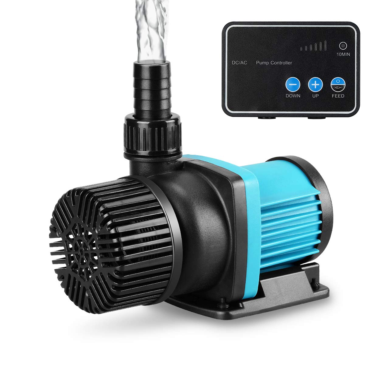JEREPET 1850GPH pump front view shows compact footprint for tanks