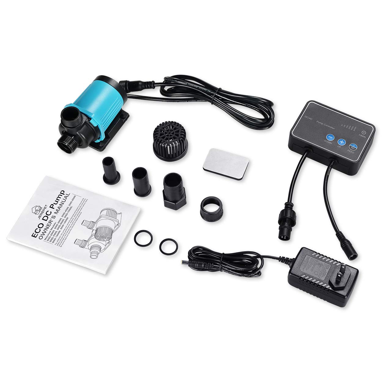 JEREPET 520GPH pump with controller display demonstrates precise flow control