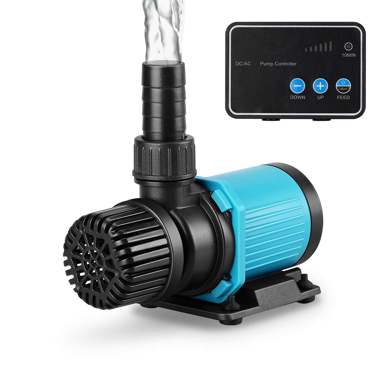 JEREPET 520GPH pump front view illustrates compact design for tight aquariums