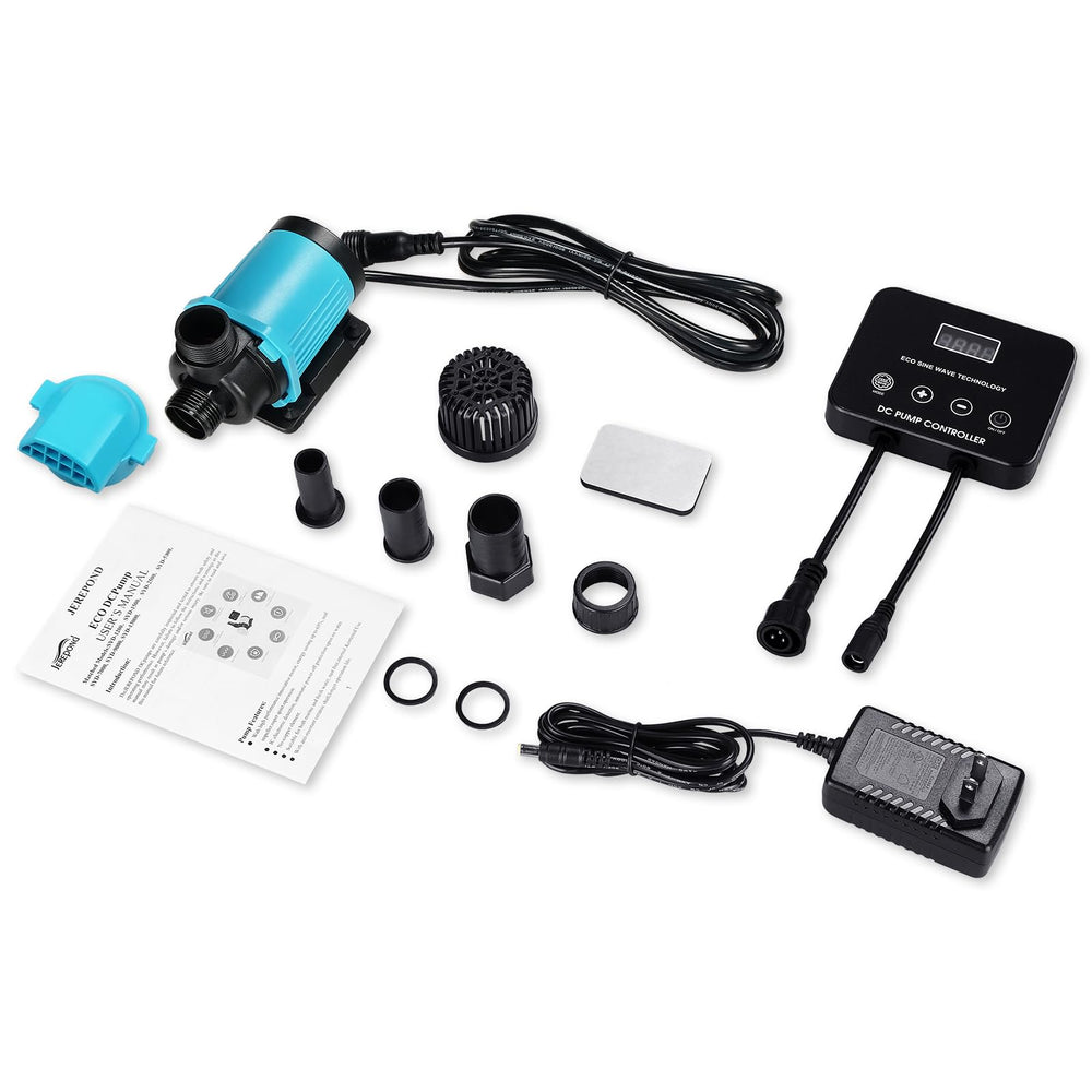JEREPOND 20-speed LCD controller enables precise, adjustable flow.