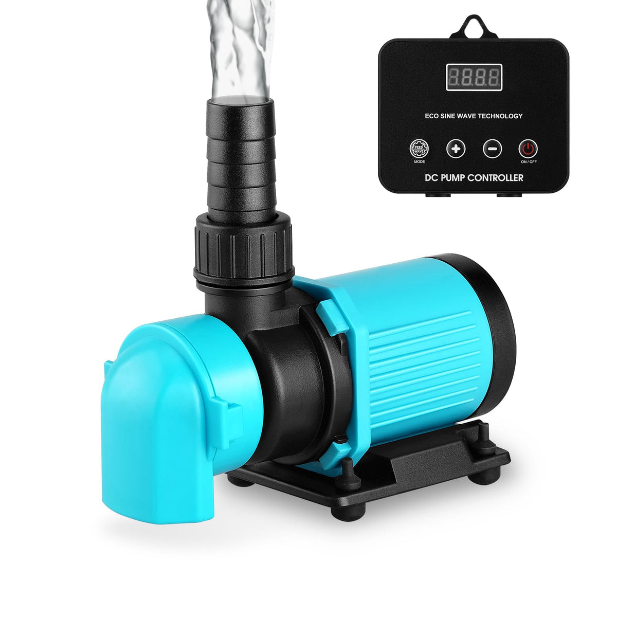 JEREPOND 660GPH aquarium return pump with LCD display for precise flow control.