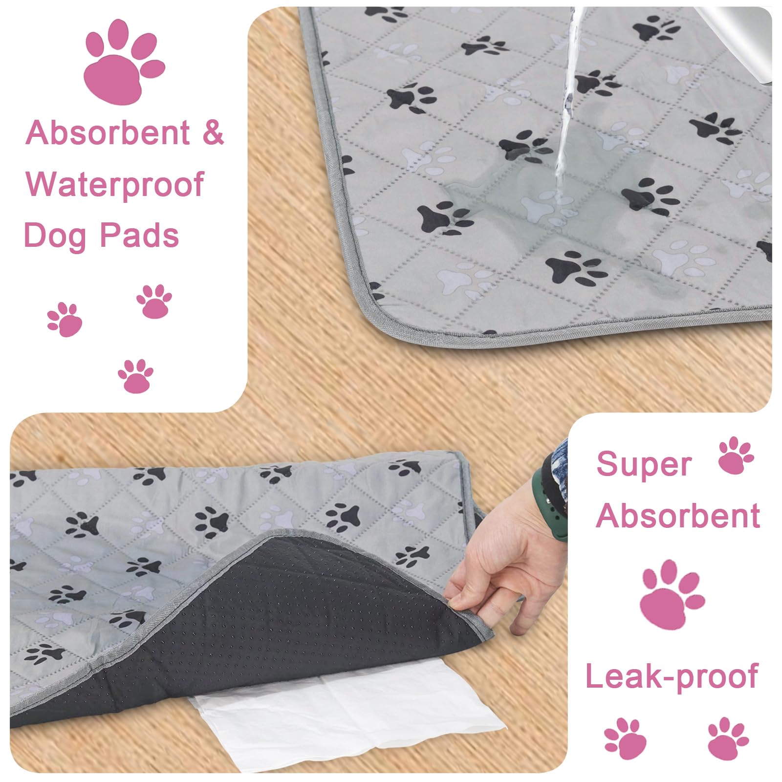 JERIA non-slip bottom keeps pad in place during active play.