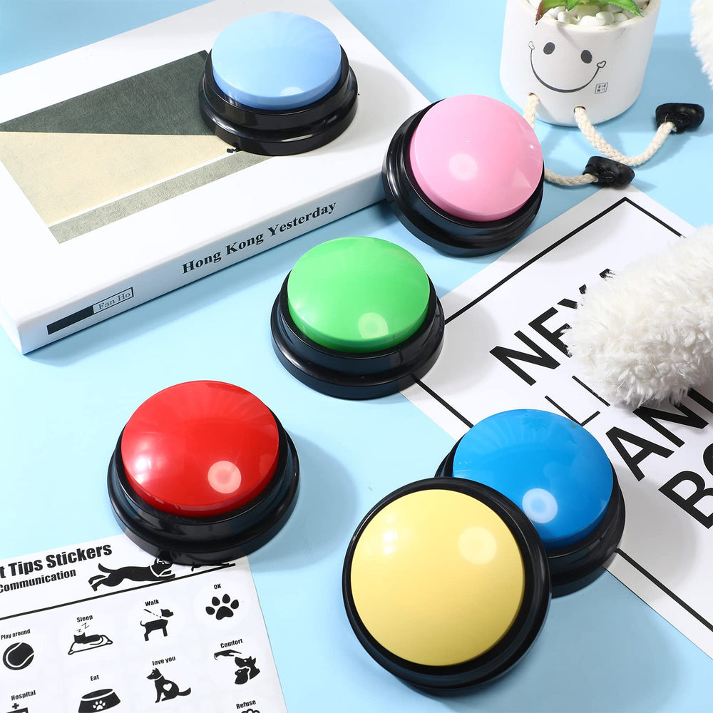 Jerify family interaction with pets using talking buttons