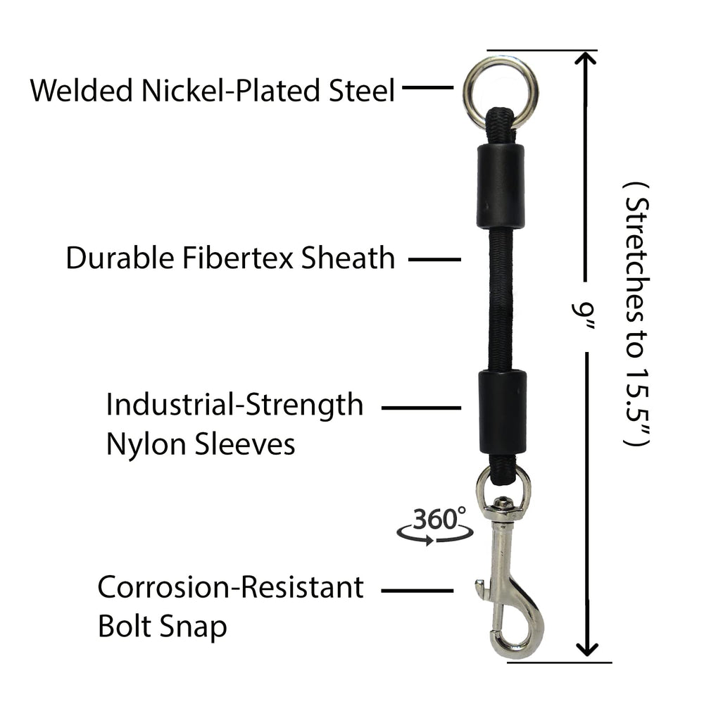 Jerk-Ease attachment on leash and harness for versatile use