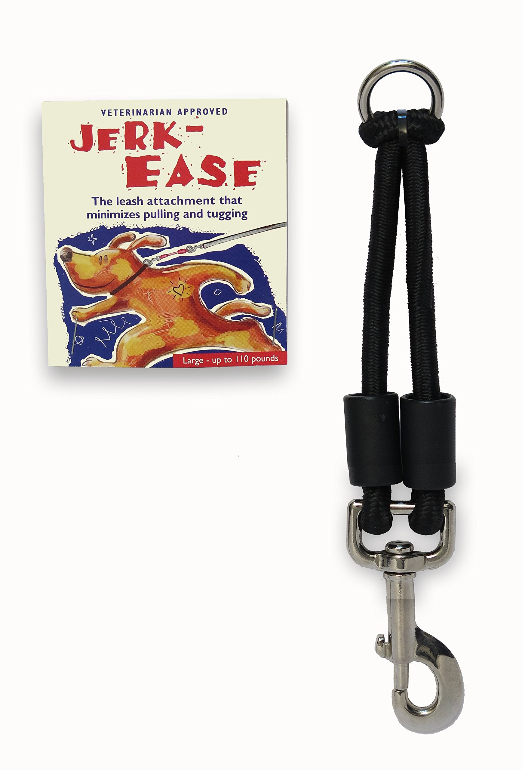 JERK-EASE bungee leash extension cushions daily dog walks for smoother control