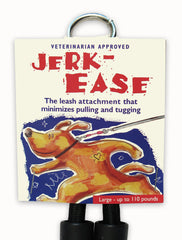 JERK-EASE shock absorber attachment reduces jolts during dog pulls