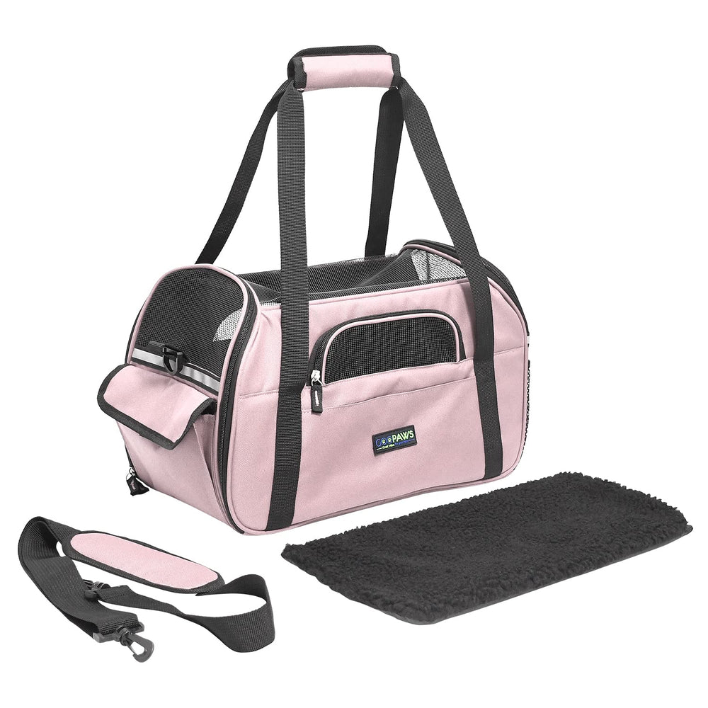 JESPET kennel side mesh pocket stores leash, snacks, and essentials.