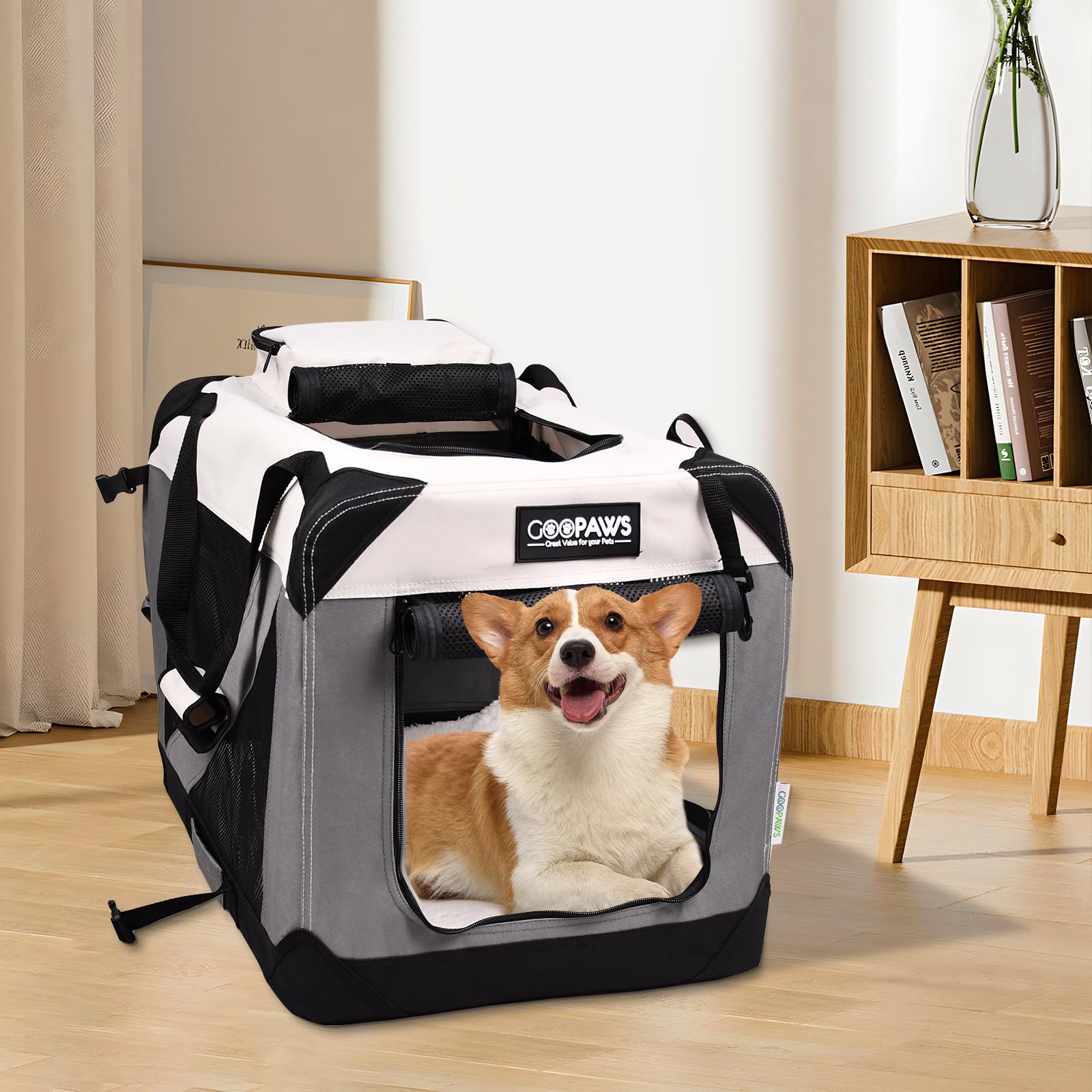 JESPET Soft Dog Crate dimensions 36x24x27 support spacious, breathable enclosure for pets.