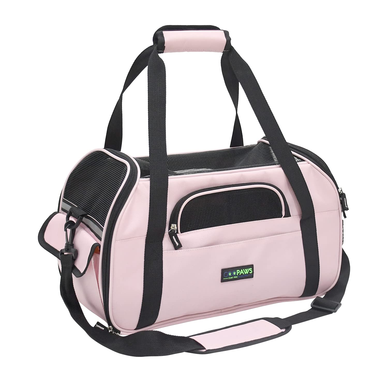 JESPET soft-sided kennel under-seat design for easy airline travel and pet comfort.