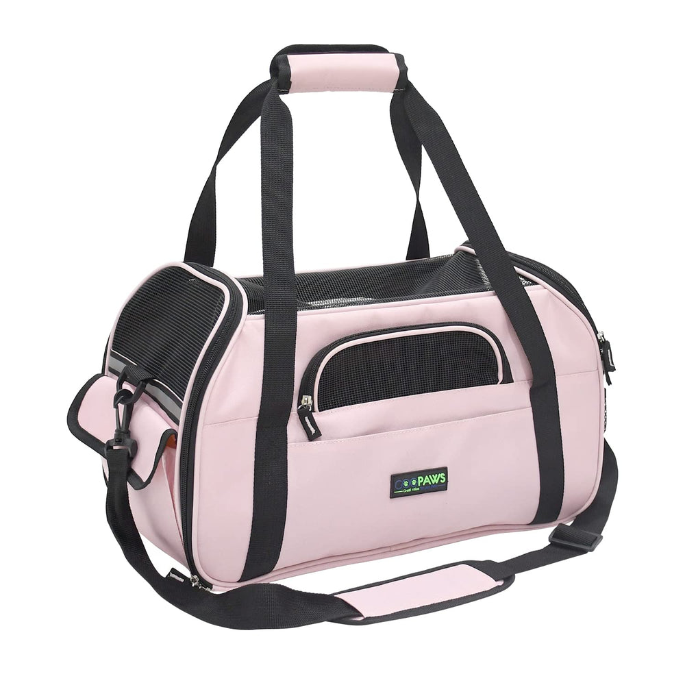 JESPET soft-sided kennel under-seat design for easy airline travel and pet comfort.