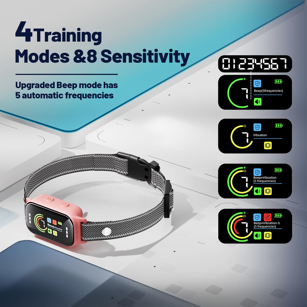 JEUJE Bark Collar IP67 waterproof for beach and rain training.