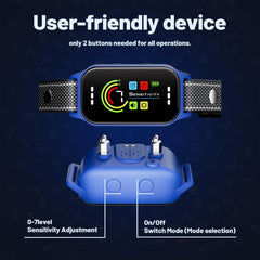 Jeuje Dog Bark Collar control dial enables quick, on-the-spot adjustments.