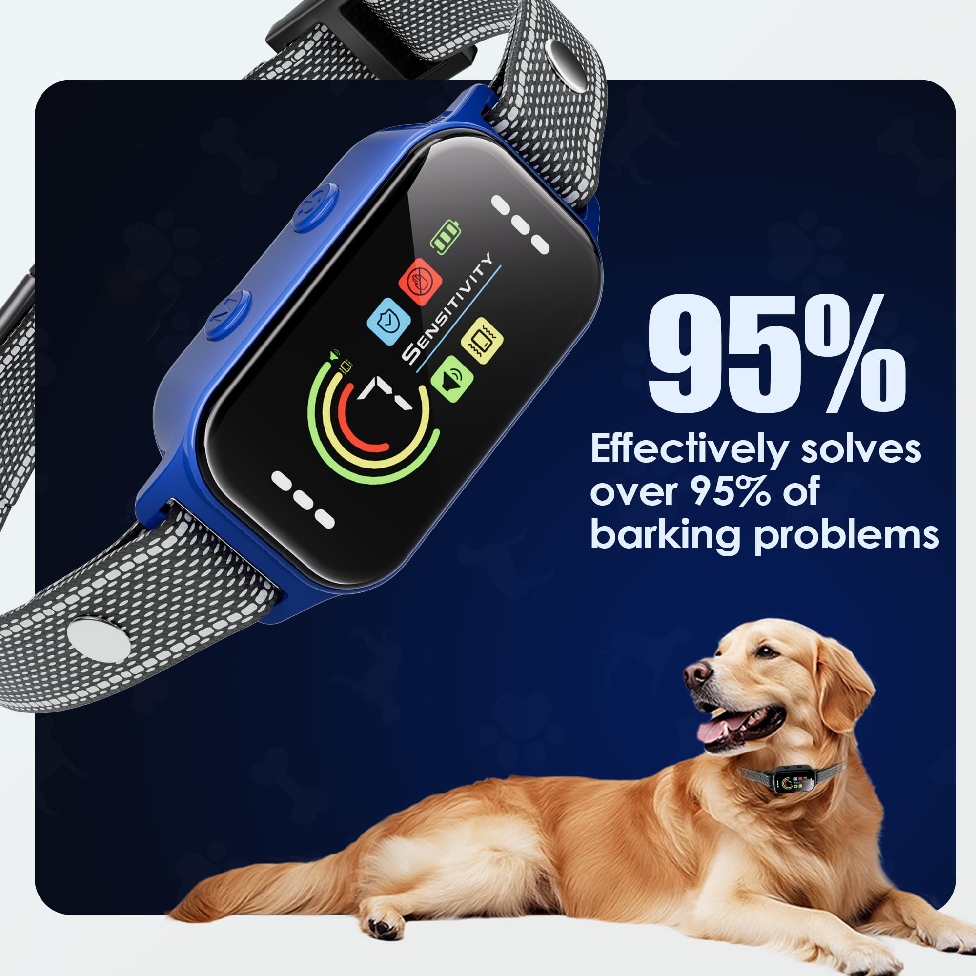 Jeuje Dog Bark Collar IP67 waterproof rating for rugged outdoor use.