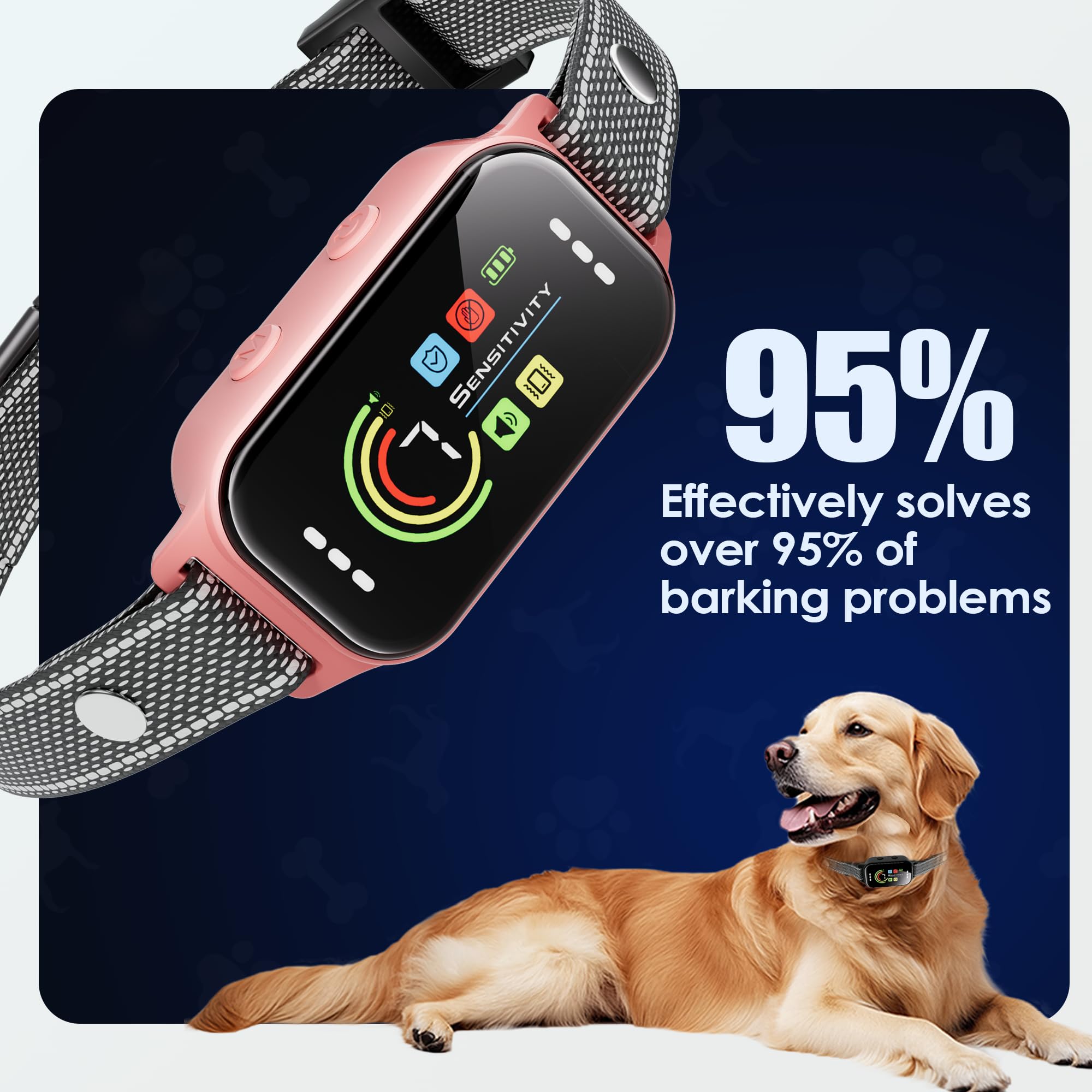 JEUJE Dog Bark Collar in use during a reassuring hike.