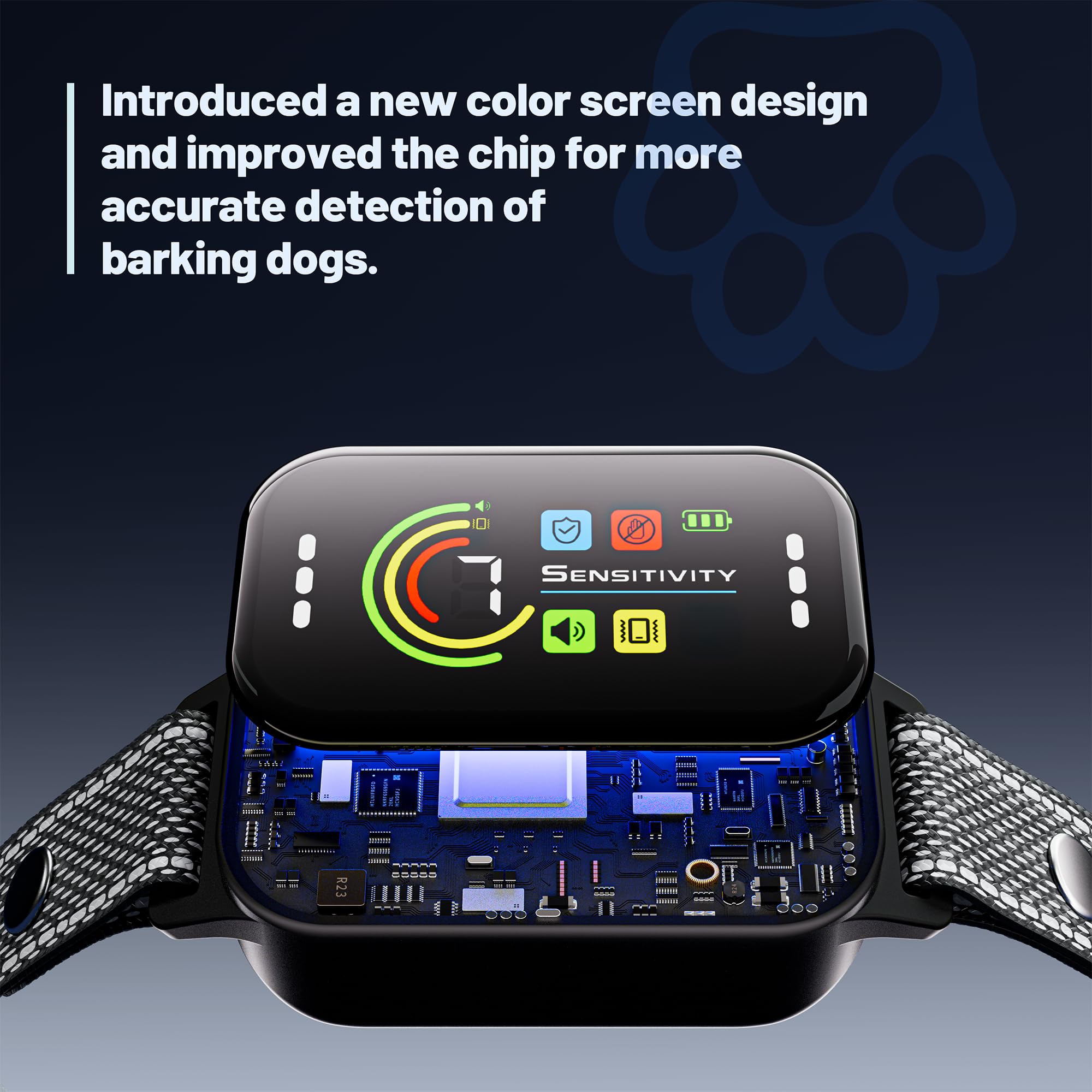 JEUJE bark collar side controls enable quick mode changes