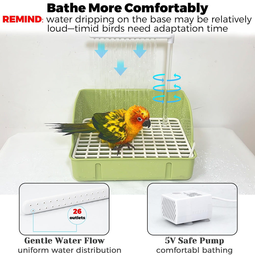 Jevnd automatic parakeet bath easy assembly instructions simplify setup