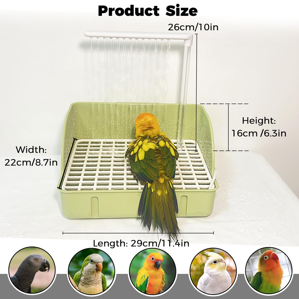 Jevnd feeder box function lets birds drink or snack during bath
