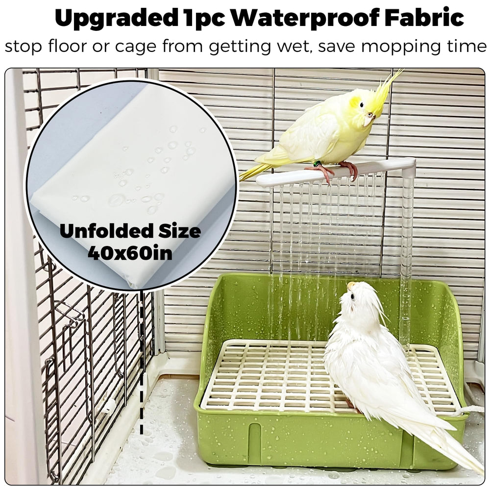 Jevnd parakeet bath sturdy non-toxic plastic for safe long-term use