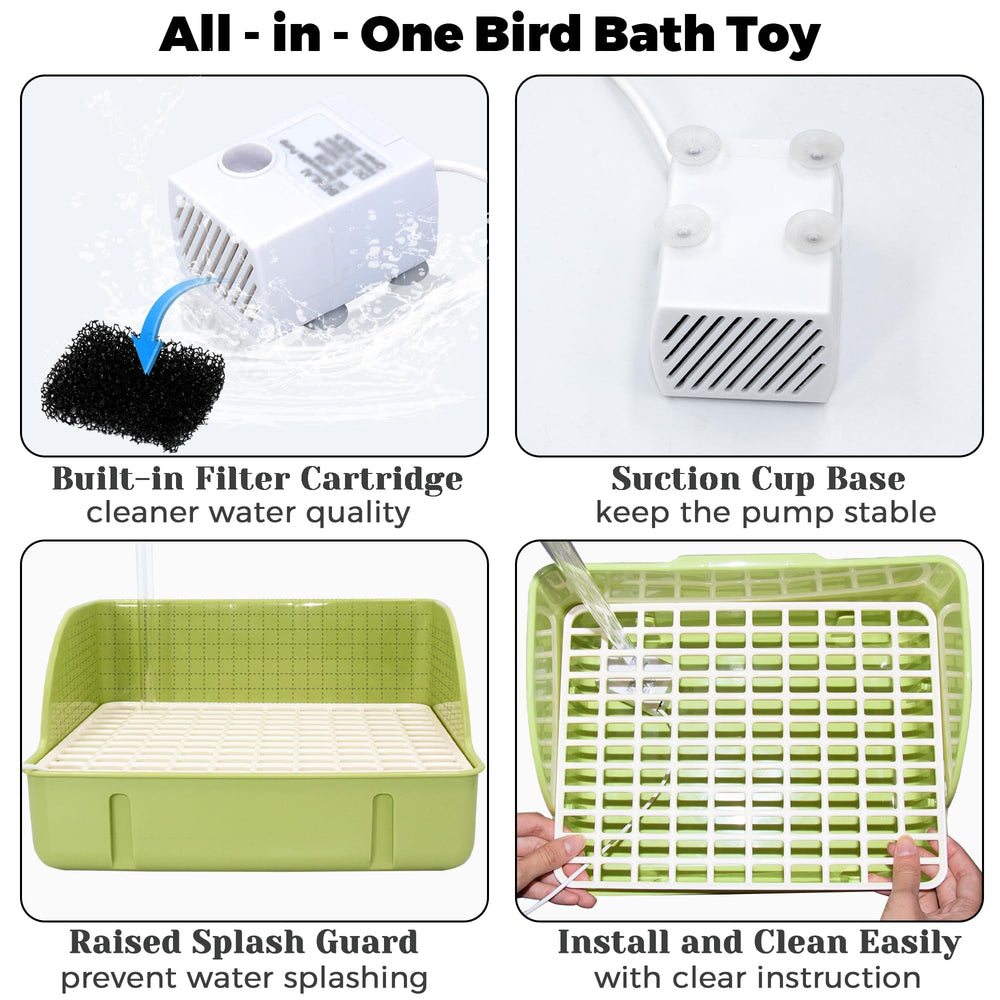 Jevnd bath water circulation feature keeps water moving for bath time