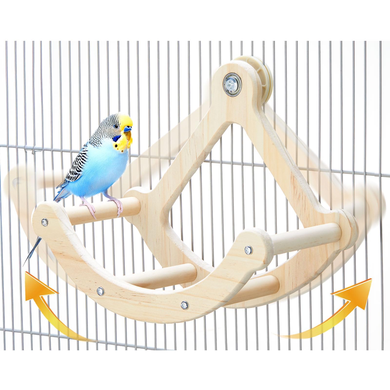 Jevnd Bird Perch Toy: swinging perch to promote exercise and balance for small parrots.