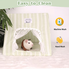 Jevnd Guinea Pig Hideout Large bottomless design improves ventilation.