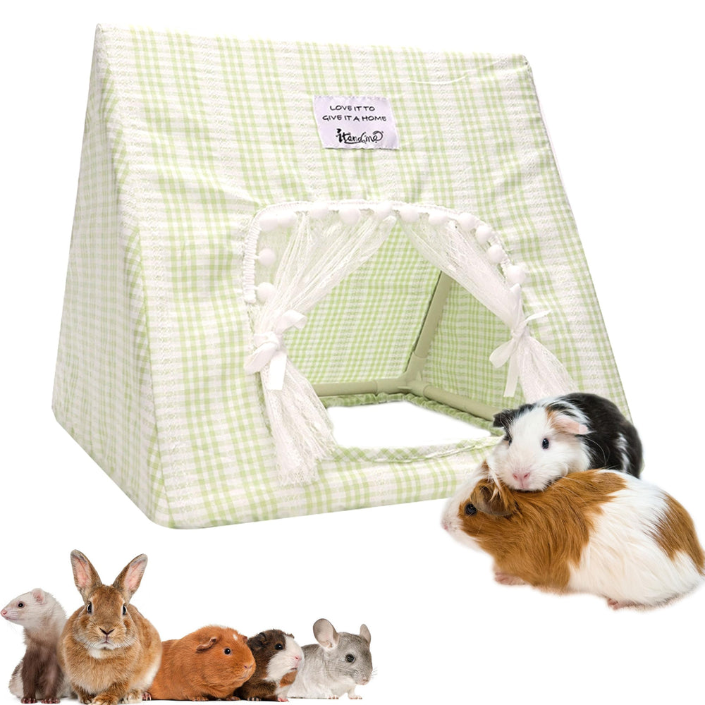 Jevnd Guinea Pig Hideout Large with grid frame promotes airflow and quick setup.