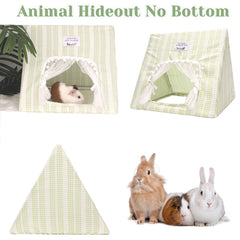 Jevnd Guinea Pig Hideout Large machine-washable fabric simplifies cleaning.