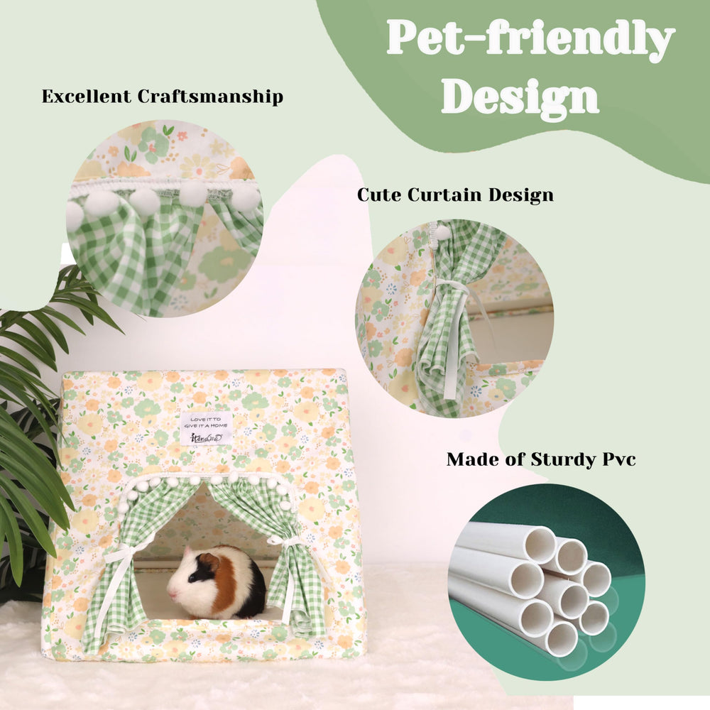 Jevnd Guinea Pig Hideout Large pet-habitat creates a comfy space for multiple small animals.