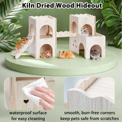 Jevnd hamster hideout double-decker structure, versatile living space for curious pets
