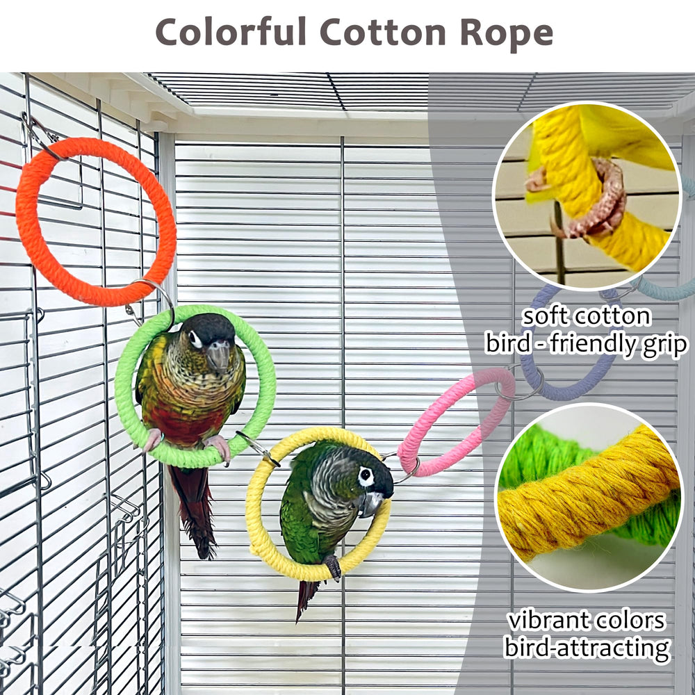 Jevnd quick-setup bird hooks for fast, tool-free cage installation.