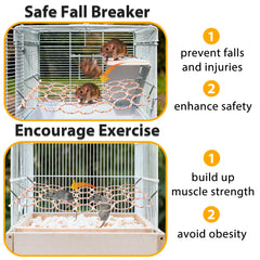 Jevnd rat rope net climbing activity inside the cage to boost agility