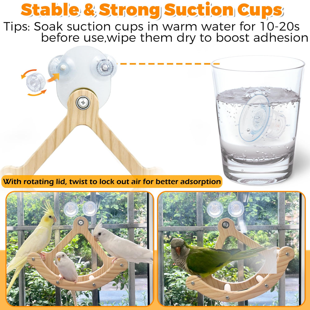 Jevnd Rocking Bird Toys Perch supports group play for small birds.
