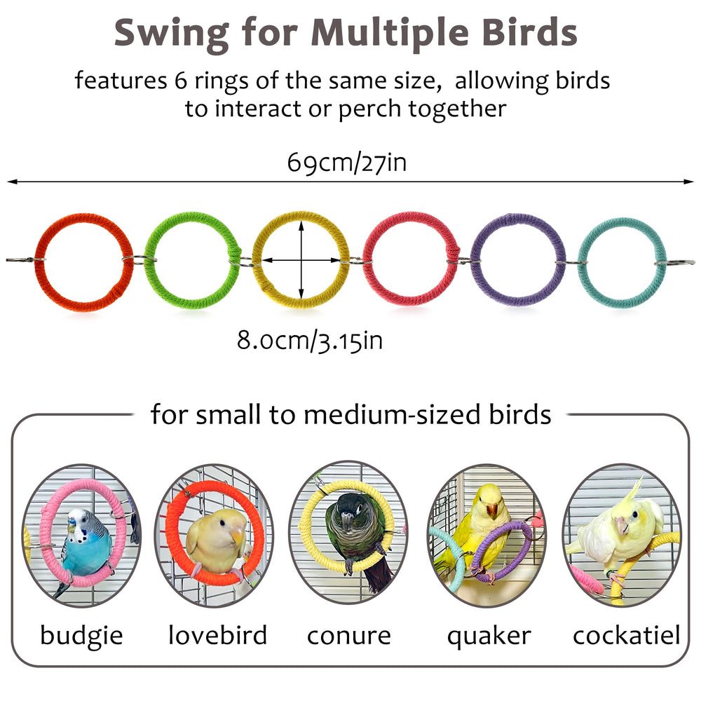 Jevnd versatile parrot perch setup for Conures, Cockatiels, and Budgies.