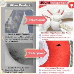 Jevnd vision-friendly cone supports eating and drinking with minimal disruption