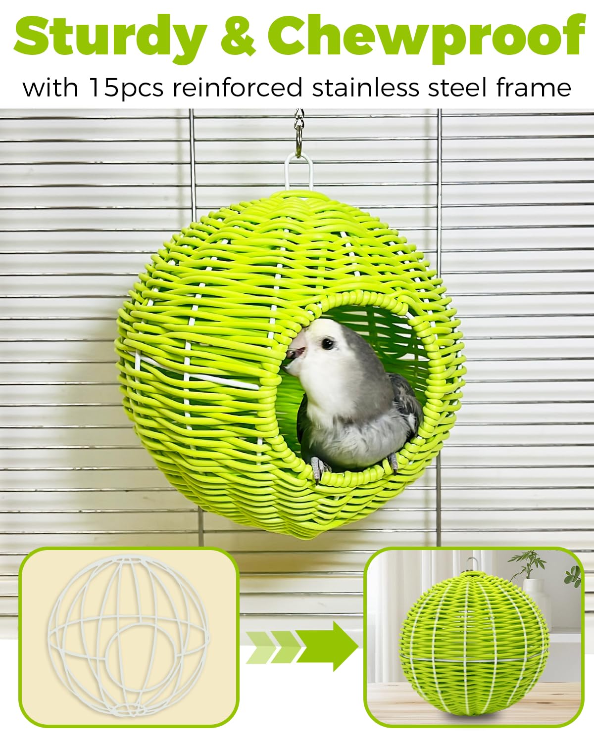 Jevnd washable breathable nest fabric enables easy cleaning and freshness.